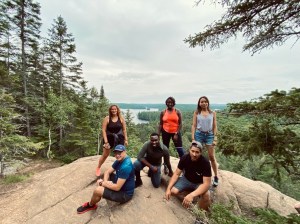 a group of people posing for the camera