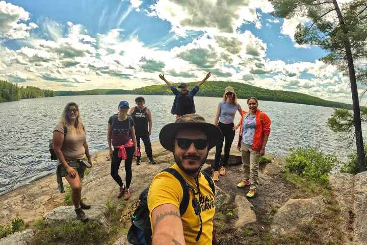 Weekend hiking trip with friends in Algonquin Provincial Park